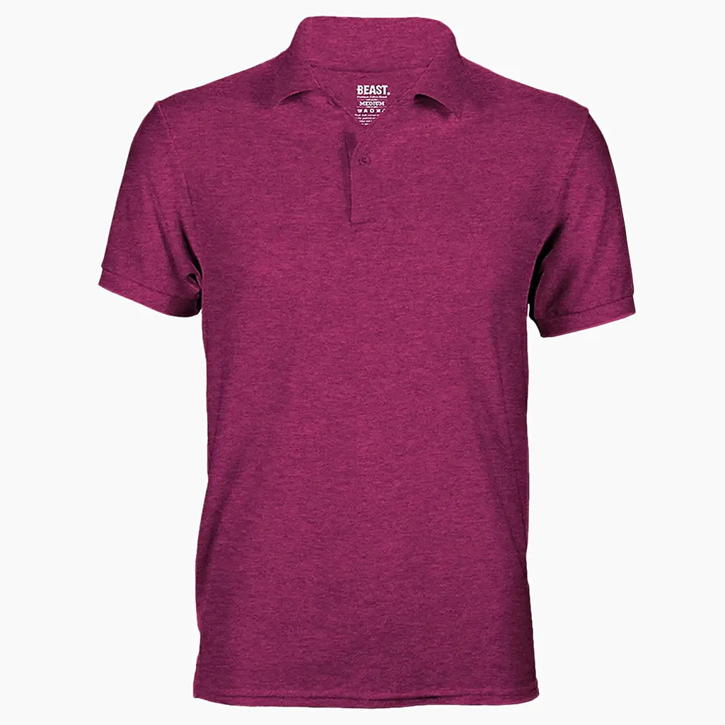 BEAST Raspberry Red Polo T-shirt - TWOBERRY