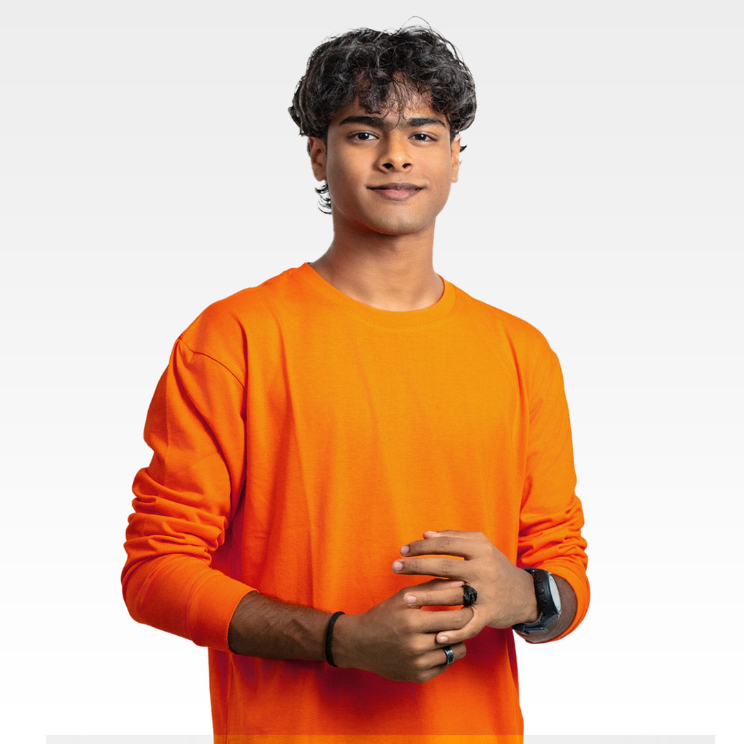BEAST Blaze Orange Long Sleeve T-shirt - TWOBERRY