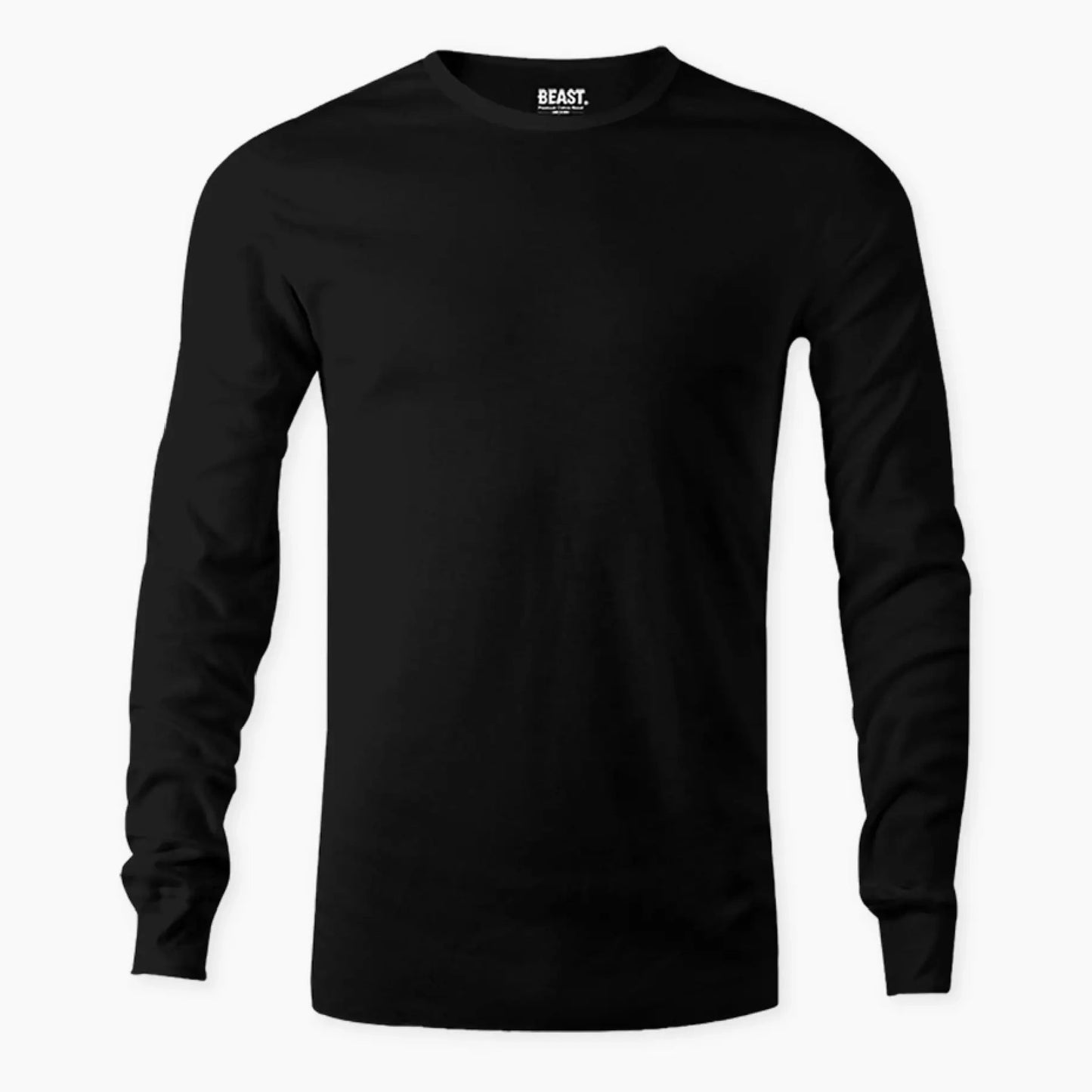 BEAST Black Long Sleeve T-shirt - TWOBERRY