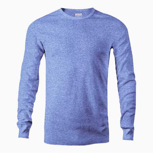 BEAST Blue Marl Long Sleeve T-shirt - TWOBERRY