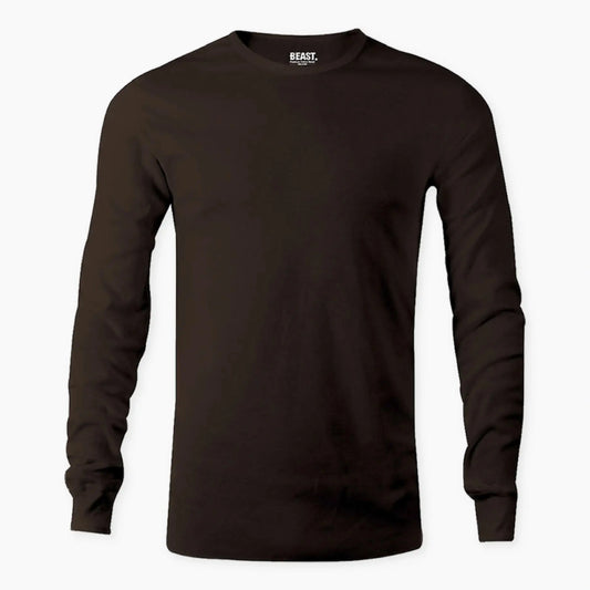 BEAST Brown Long Sleeve T-shirt - TWOBERRY