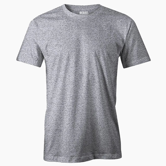 BEAST Grey Marl Short Sleeve T-shirt - TWOBERRY