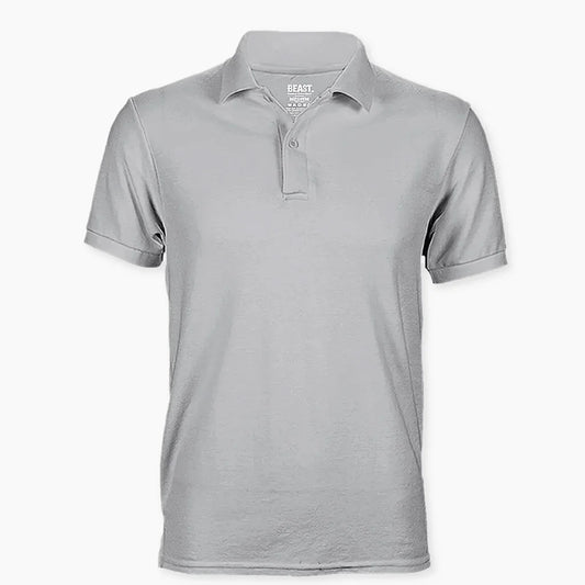 BEAST Grey Polo T-shirt - TWOBERRY