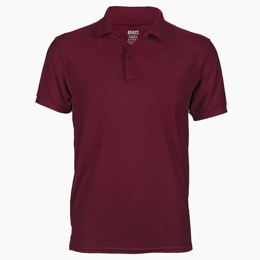 beast-maroon-polo-t-shirt