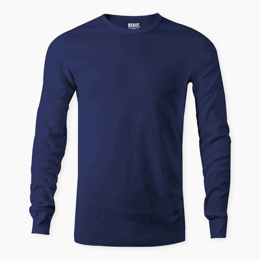 BEAST Navy Blue Long Sleeve T-shirt - TWOBERRY