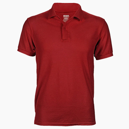 BEAST Scarlet Red Polo T-shirt - TWOBERRY