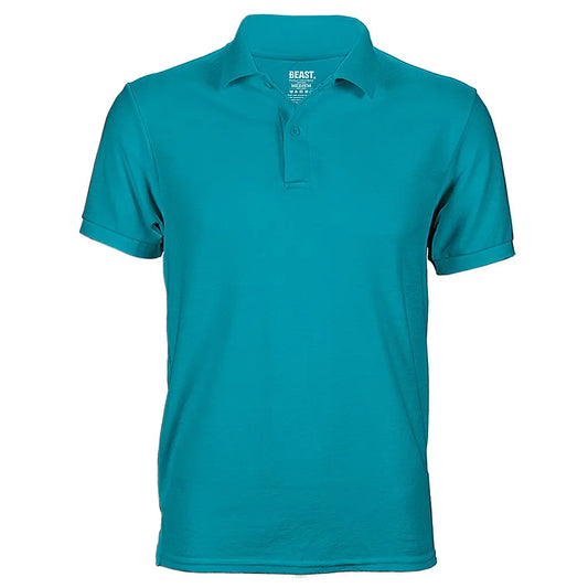 BEAST Teal Blue Polo T-shirt - TWOBERRY