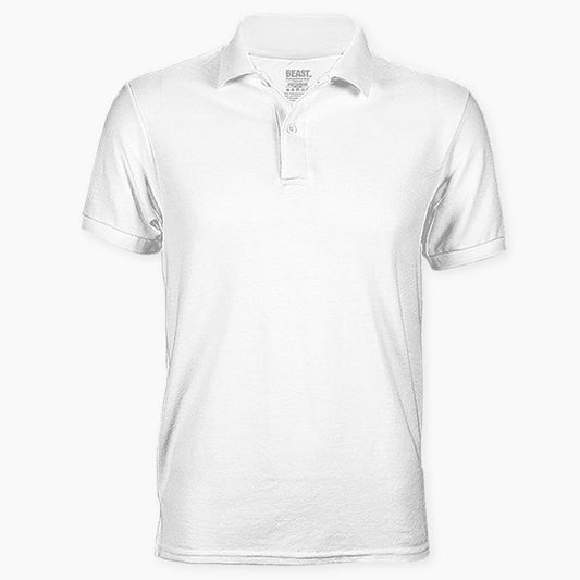 BEAST White Polo T-shirt - TWOBERRY