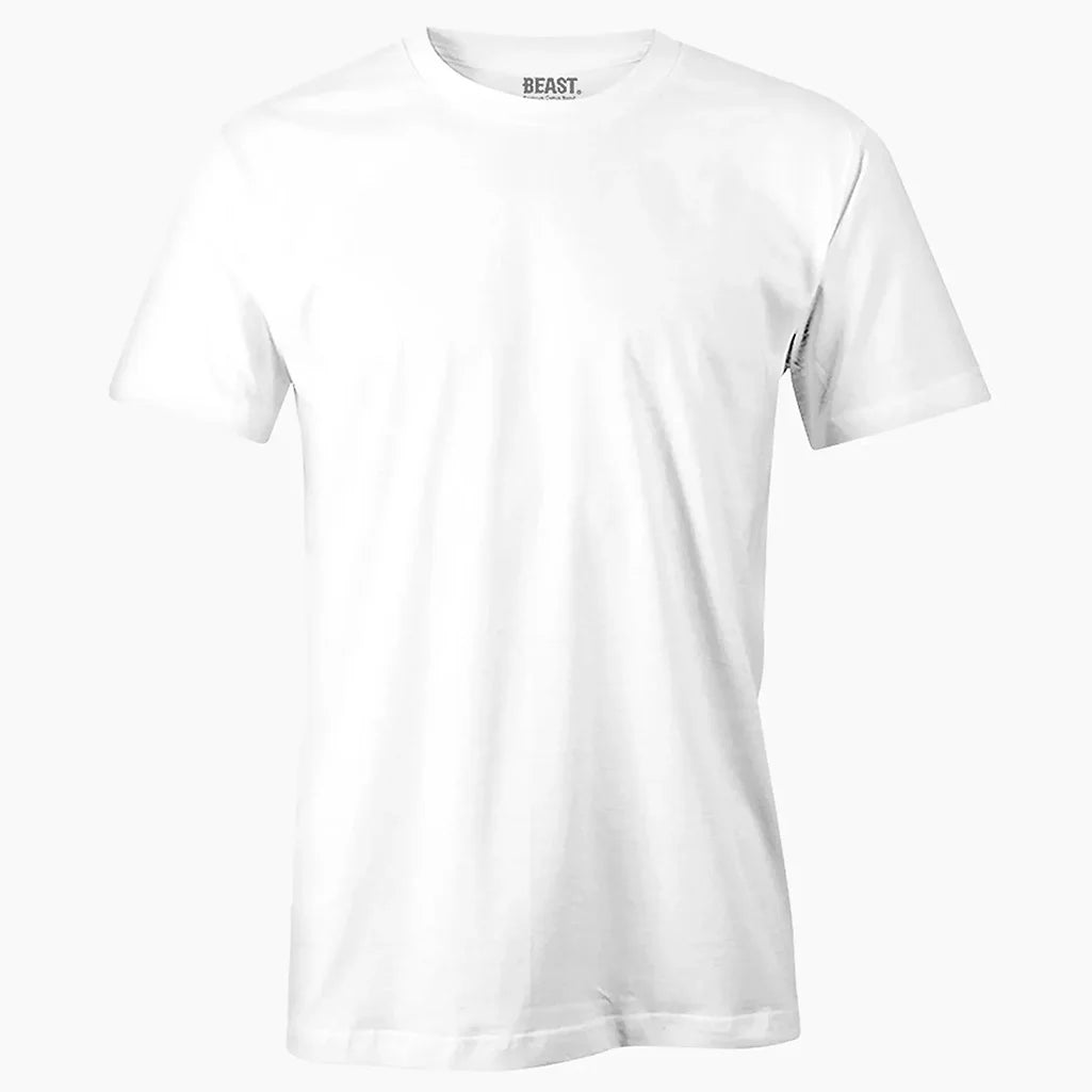 BEAST White Short Sleeve T-shirt - TWOBERRY