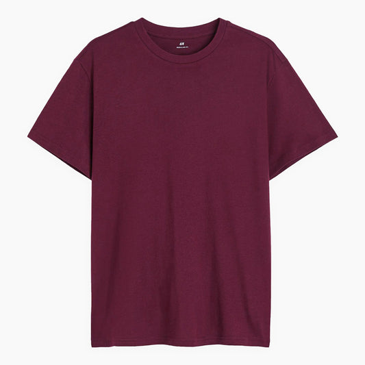 H&M Burgundy T-shirt - TWOBERRY