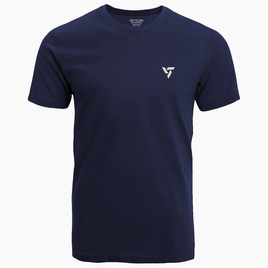 OXYGEN SPORTS Navy Blue T-shirt - TWOBERRY