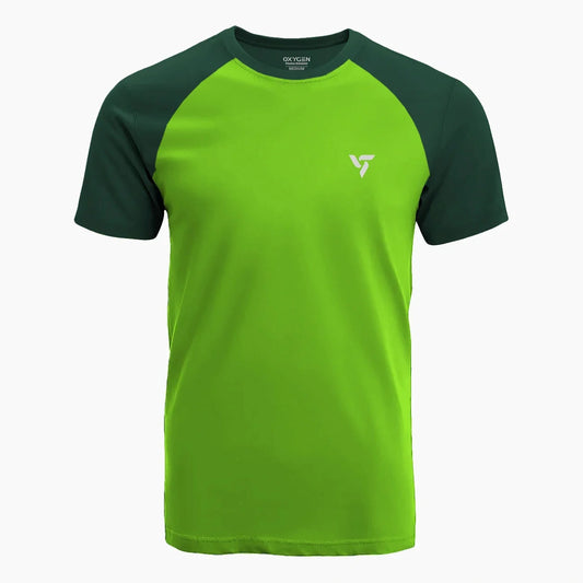 OXYGEN SPORTS Neon Green & Jungle Green T-shirt