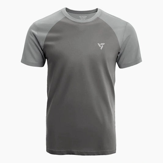 OXYGEN SPORTS Steel Grey & Cloud Grey T-shirt