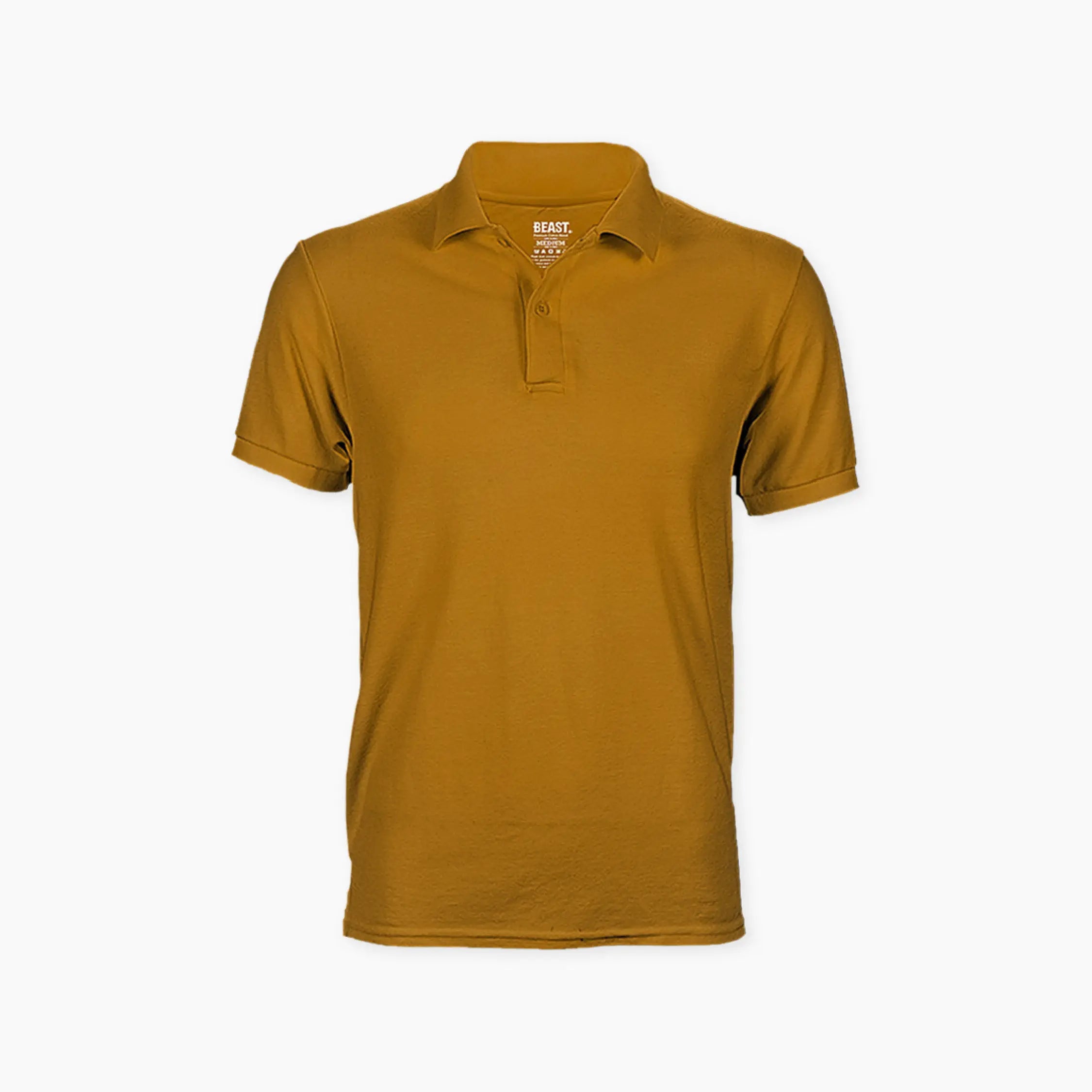 beast-mustard-polo-t-shirt